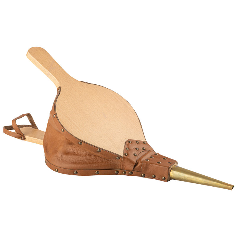 Outils de foyer extérieur ou extérieur à soufflet Kings County Tools - 18,75 po x 7,5 po à soufflet pour foyer, poêle à bois, barbecue, camping ou foyers - souffleur d'air