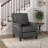 With Push Back With Recliner Function Reclining Chair Transitional Style Gray Color Self