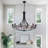 Cailley 12-Light Dimmable Wagon Wheel Chandelier with Adjustable Height