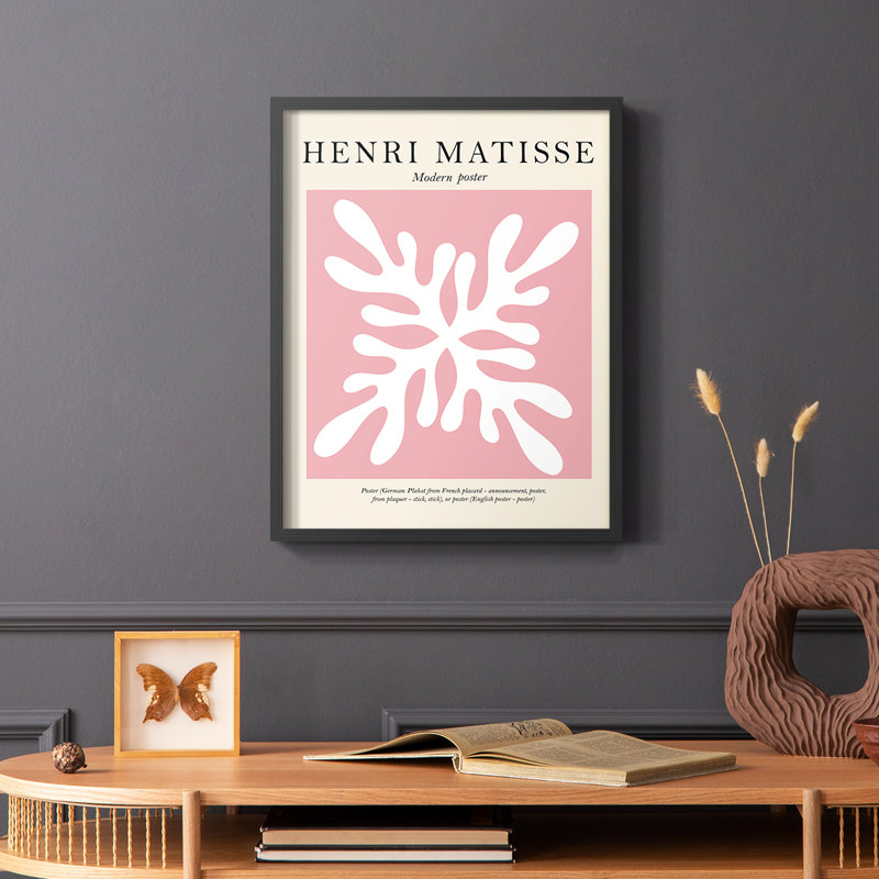 Matisse Cxxxx, reproduction encadrée - bois massif, Noir, H 28 po x l 22 po