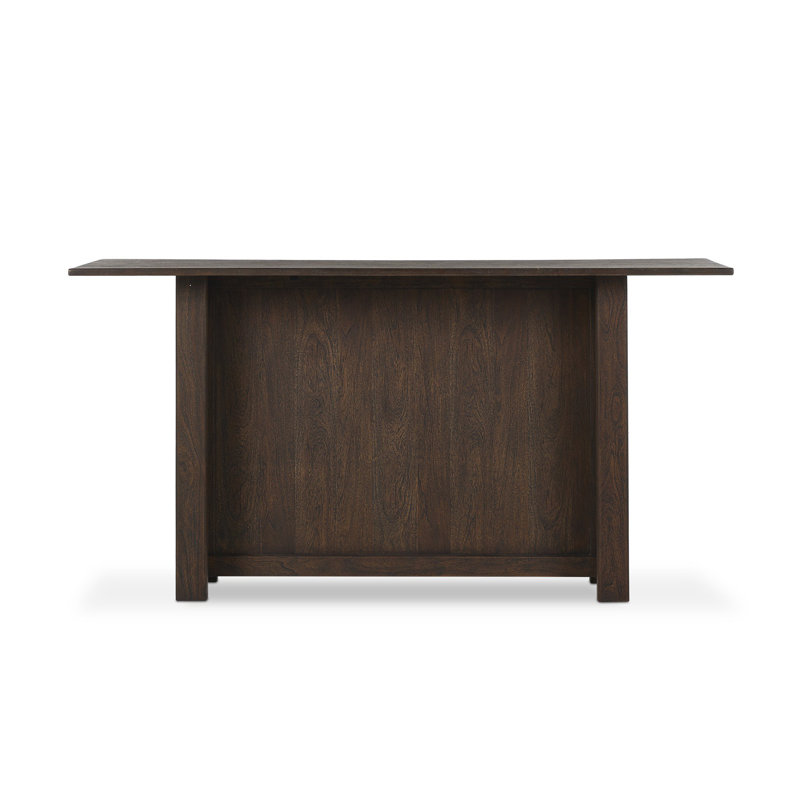Table de bar Canton - brun foncé / bar en acacia, Bar