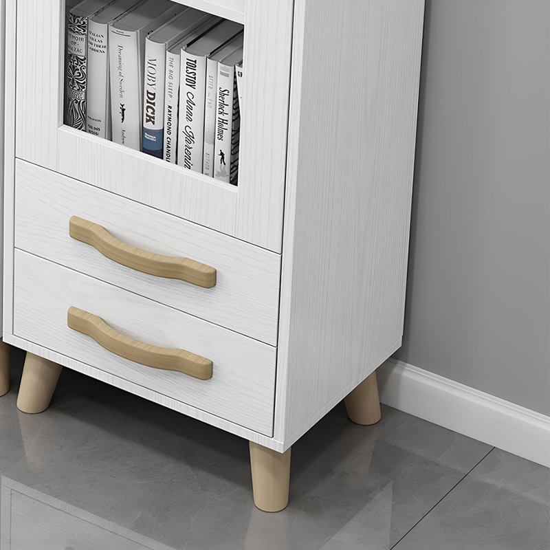 Bibliothèque de rangement simple de style américain, (4 tablettes) H 62,99 po x l 15,75 po x P 13,78 po