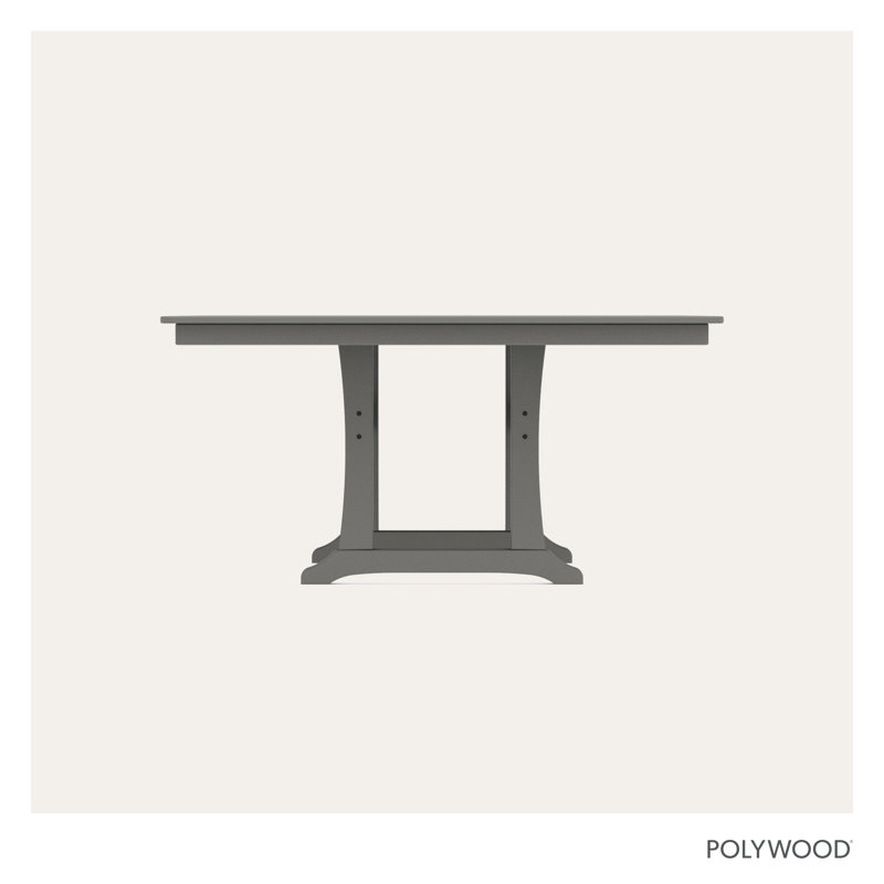 Nautical Trestle 59" Dining Table, Slate Gray