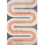 Tapis rose / beige / gris touffeté à la main à motif géométrique Rupa-20383388