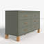 Commode double 6 tiroirs olive