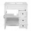Élégant meuble-lavabo de 30 pouces avec lavabo en céramique, 2 tiroirs et tablette réglable pour les petits espaces-129184594