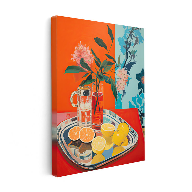 Citrons et oranges No1, Unframed, Canvas, 11"H x 14"W