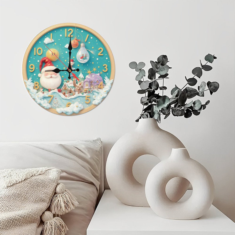 Festive-Horloge-Renne-Flocons de neige-Arc
