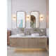 Conners Single Light Stone Dimmable Flush Mounted Sconce