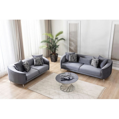 Causeuse en velours Angela