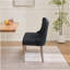 Banc en velours pour causeuse double pour la salle à manger, sièges de cuisine et de salle à manger, banc capitonné à 2 places avec boutons faits à la main, dossier à oreilles, pieds en acier inoxydable argenté brossé, style Mid-Century, paquet simple, noir-498059582