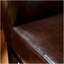 Fauteuil de chambre rembourré en cuir PU de couleur brune, aspect élégant, fauteuil brun