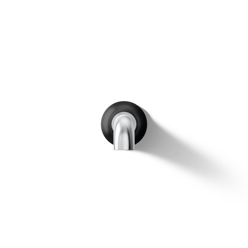 Bec de douche mural non inverseur Tone, Noir mat / argent