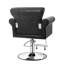 Fauteuil de coiffeur à large assise noir