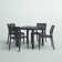 Quadis 4 - Person Patio Dining Set with Square Table