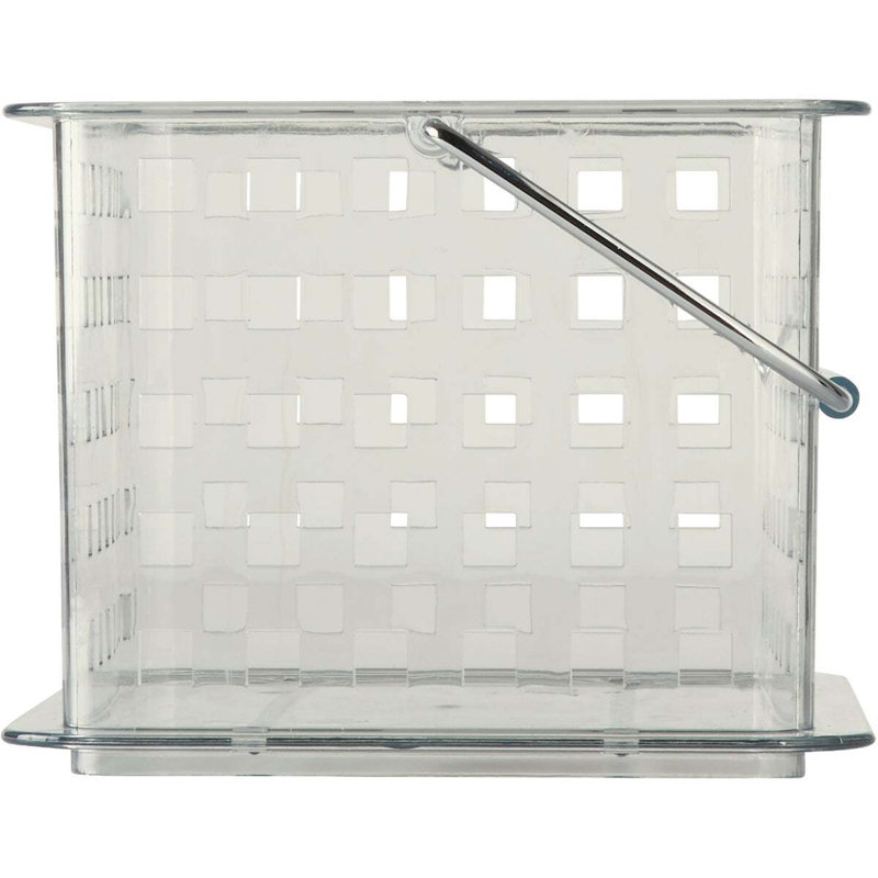 Panier de rangement iDesign 37560, 22,4 cm (L) x 13,5 cm (l) x 17,5 cm (H), chromé transparent