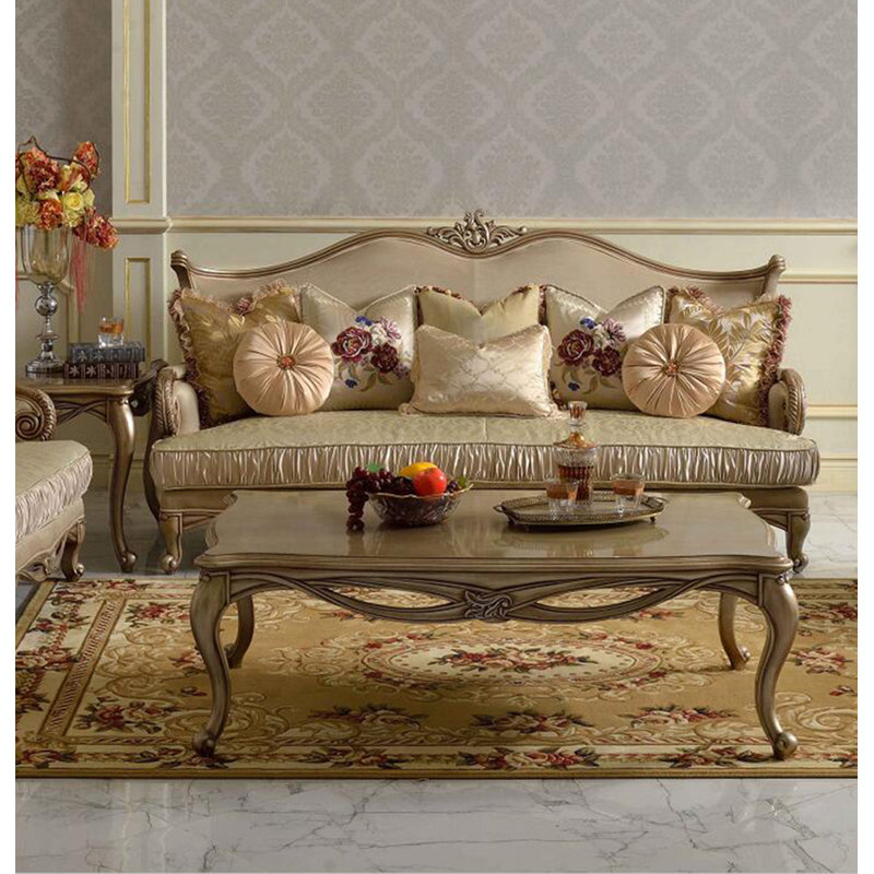 Oriol Upholstered 88.58'' Sofa, Beige Polyester Blend, 46.5"H x 88.58"W x 39"D