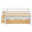 Lit mezzanine avec bureau coulissant, lit gigogne et tiroirs de rangement Stairway-131274030-131274031