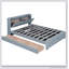 Lit plateforme grand et simple TG avec système de rangement hydraulique et ports USB