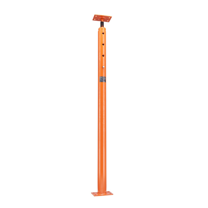 Poteau de vérin de plancher réglable robuste pour le soutien du sous-sol - Colonne de levage en acier avec plaque de base intégrée (56 po à 100 po)