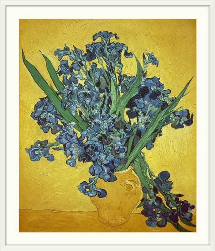 «Irises, 1890» par Vincent Van Gogh, reproduction d'art, H 30 po x l 24 po x P 1,25 po, Toile