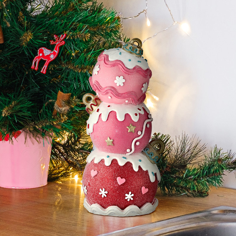 11" Resin Triple Candy Table Ornament