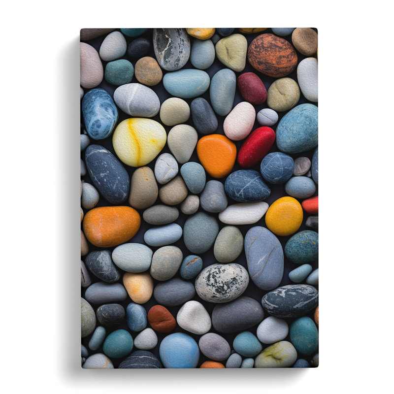 Pebbles Impressionism - Wrapped Canvas, 76cm H x 50cm W x 3cm D