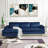 Shannon Velvet Sectional Sofa With Chaise-1400773139