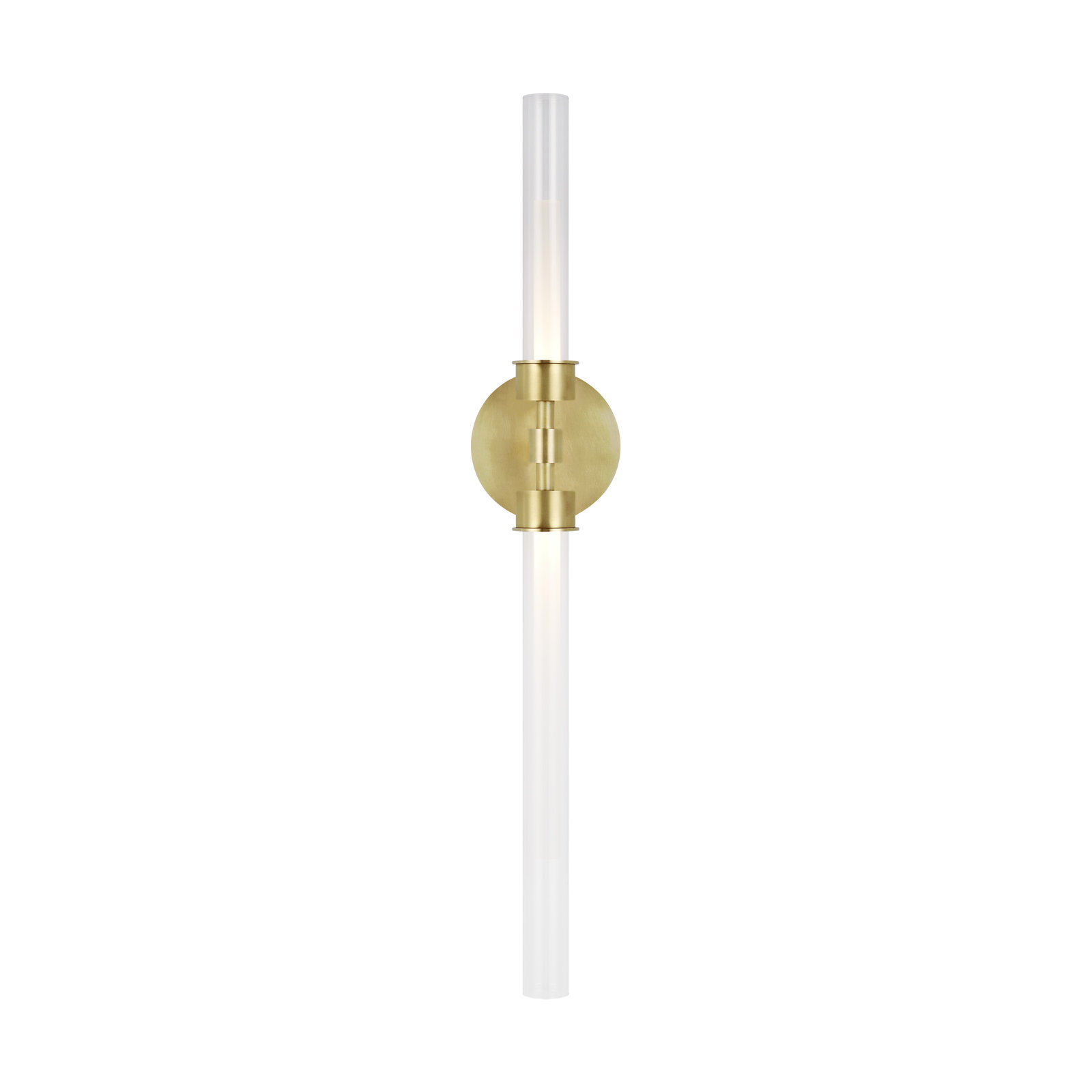 Linger 2 Light Dimmable LED Bath Bar, Natural Brass