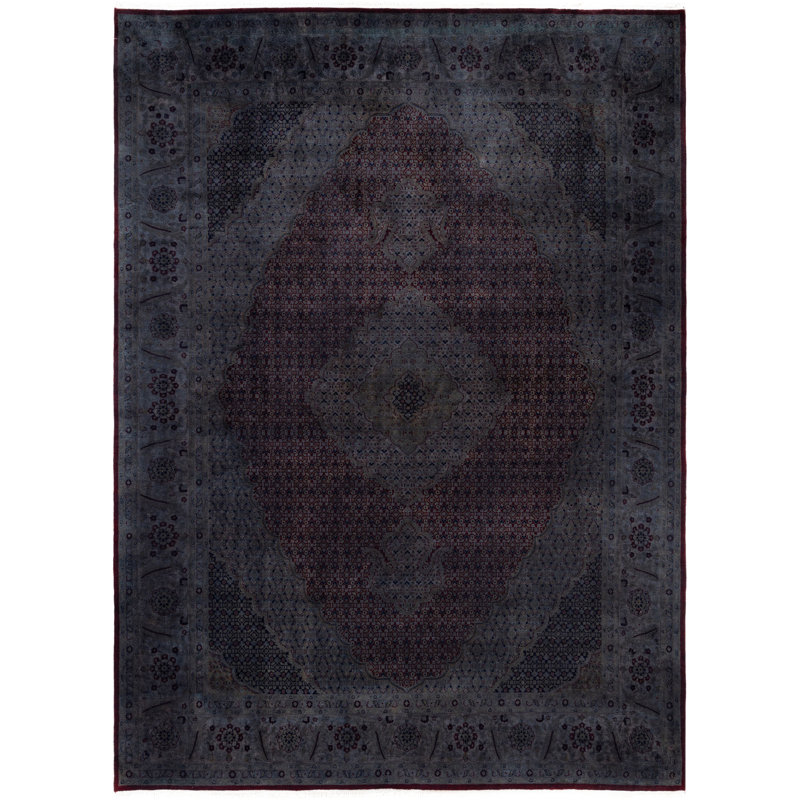 Overdyed One-of-a-Kind 9' 0" X 12' 4" Hand Knotted Area Rug