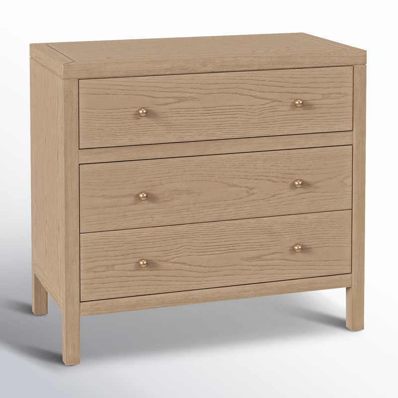 Nora 3-Drawer Chest, Light Oak