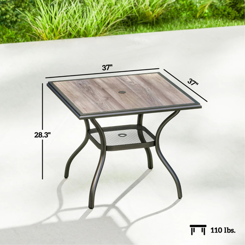 Garden Table,Square Outdoor Dining Table(Only Table)