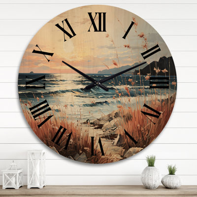 Horloge murale en bois massif Meleia