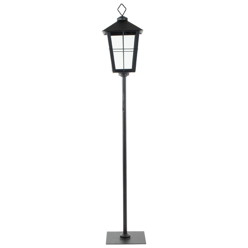 Lanterne noire 43,75 "avec porte-couronne