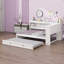 Lit de jour avec tablettes de rangement, USB, DEL et lit gigogne-291464034