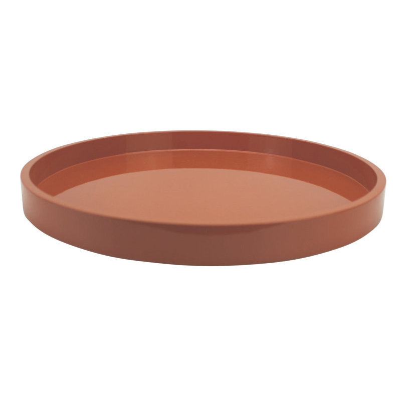 Enamel / Lacquer Tray, 16" H x 16" W x 2" D, Orange