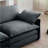 Ottoman Slate Gray Corduroy Footstool for 2-4 Seater Sofas | Wood Frame-1888576882