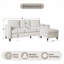 Canapé rembourré de 78 po avec repose-pieds avec rangement-1701582759