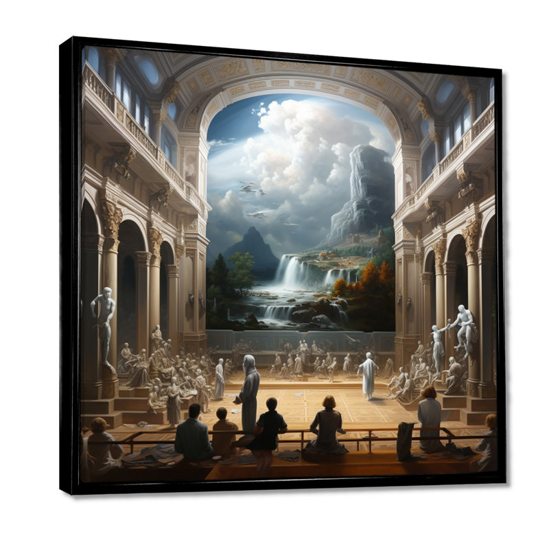 Kerkhoven - Museums Wall Art, Black Floater Framed Canvas, 36" H x 36" W x 1.5" D