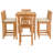 6 - Person Teak Solid Wood Patio Dining Set Umbrella Hole Included Rectangular Table with Cushions Included-87379451