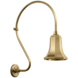 Thomas O'Brien, "Academy 18" Larrabee Barn Light in Hand-Rubbed Antique Brass with 9.25" Savannah Shade