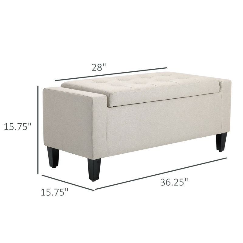 Vinayak 36.22'' Wide Tufted Rectangle Storage Ottoman
