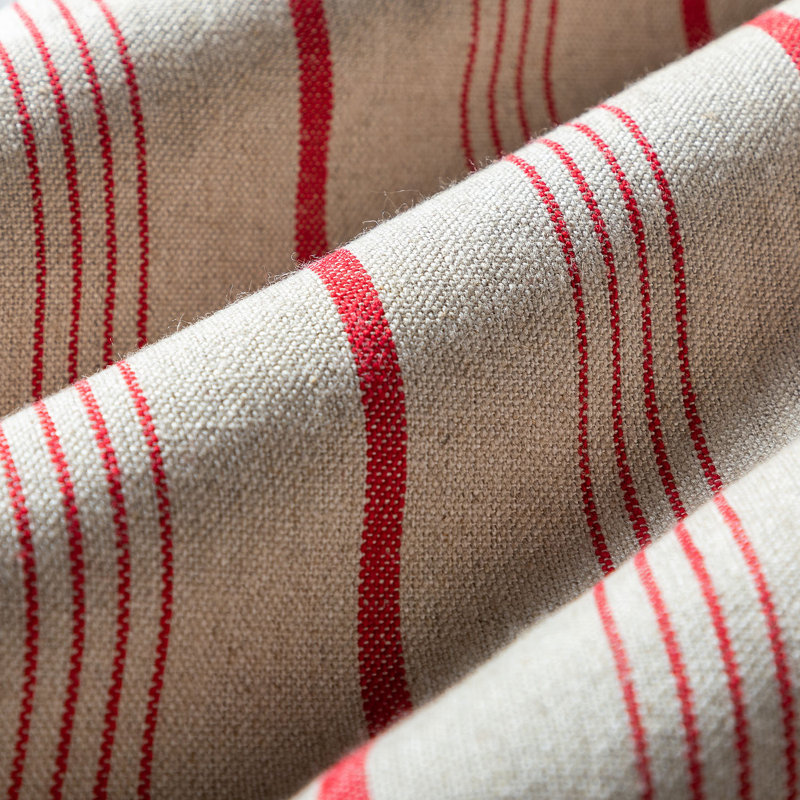 Burlap Square Pillow Cover, Red
