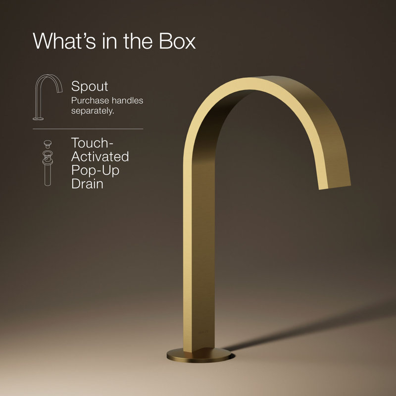Components Bathroom Sink Spout With Ribbon Design