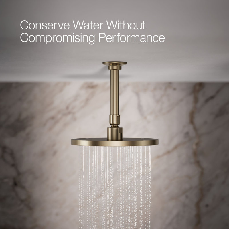 Contemporary Rain Shower Head, 1.75 GPM, Vibrant Brushed Bronze, Round 
