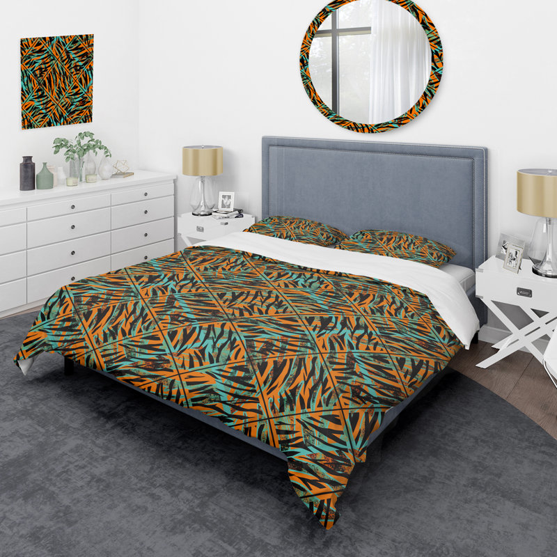 Ensemble de housse de couette en microfibre jaune / noir 3 pièces