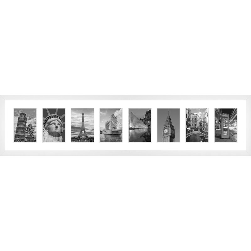 Gilivary Wood Picture Frame with Mat, White