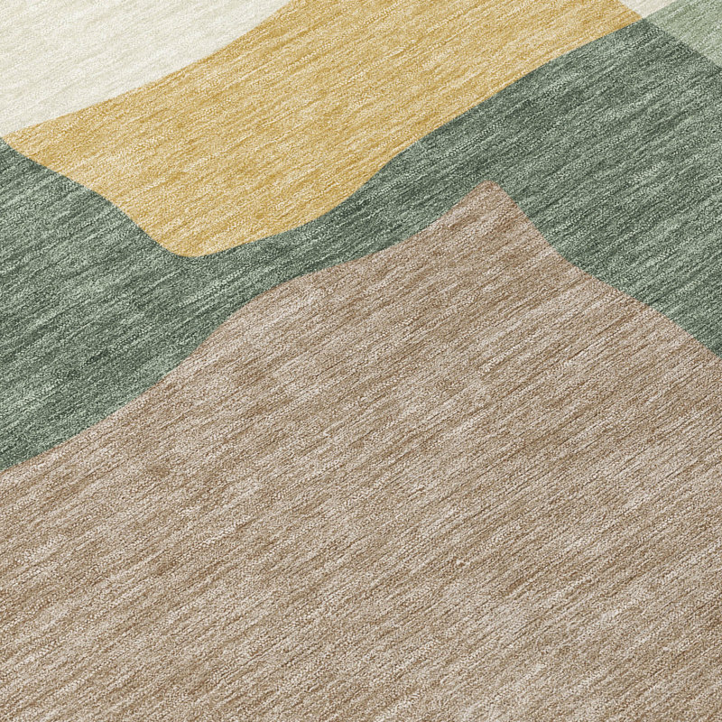 Machine Washable Indoor/Outdoor Kugler ACN2400 Abstract Rug, Rectangle 2'6" x 3'10"