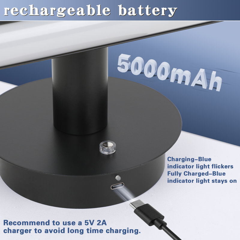 Matte Black 16.34 in. LED Picture Light with Remote Control Dimmable Multiple Colour Temperatures Rotatable and Timer