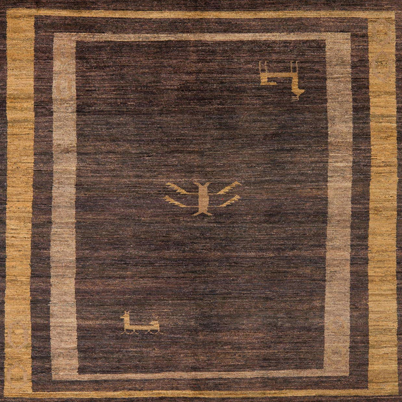 Tapis abstrait moderne 5259, Carré 3 pi